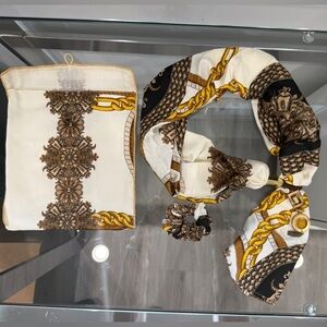 Wild Rag and Hair Tie Versace Inspired Print with Bag